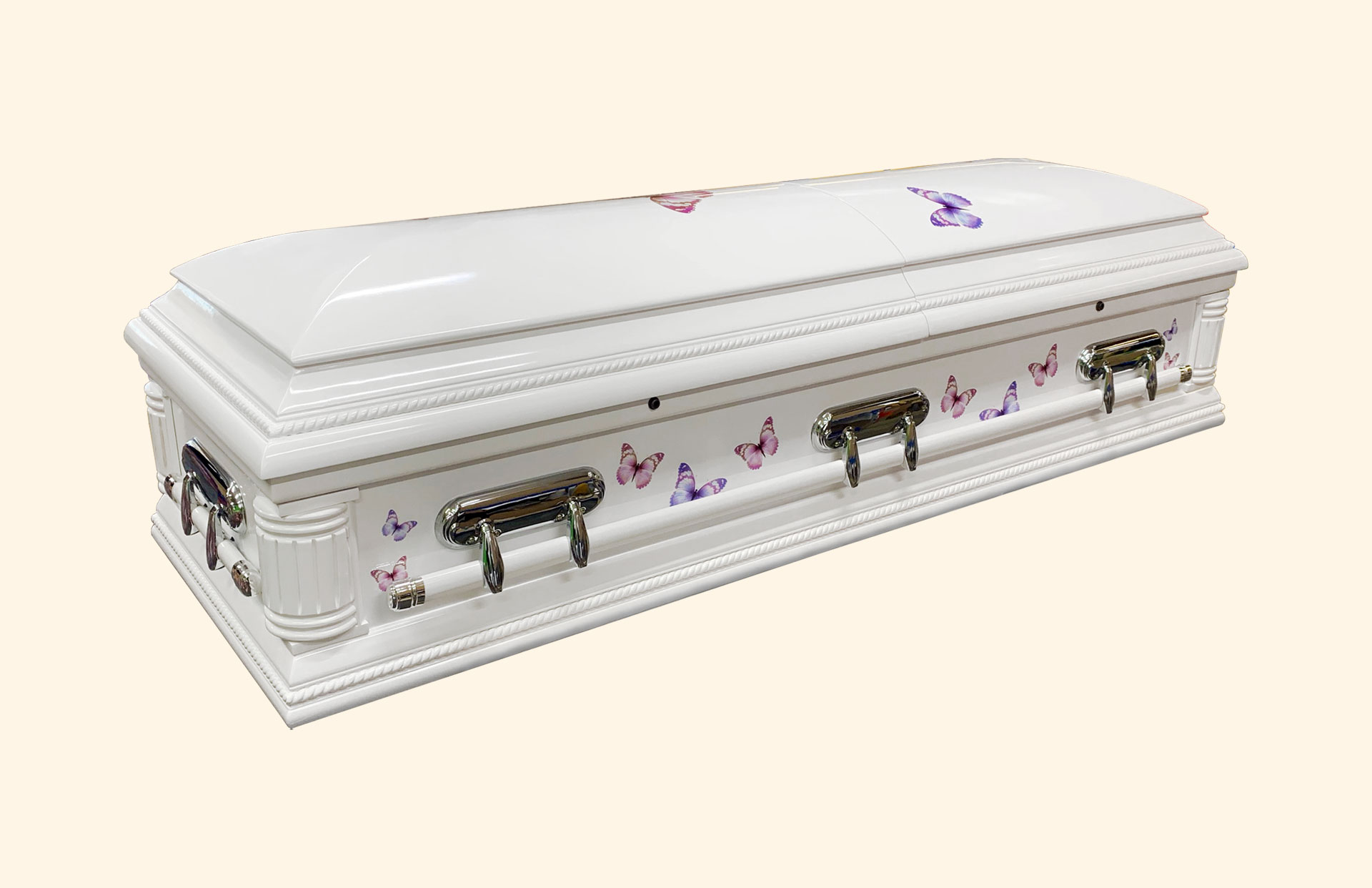 Purity Angel Wings American wooden casket
